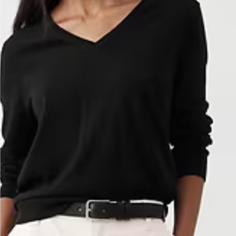 Banana Republic Black V-Neck Sweater